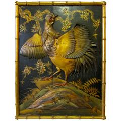 Gilt and Lacquered Panel Meji Period Panel