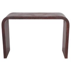 Italian Bent Metal Maroon Console or Sofa Table