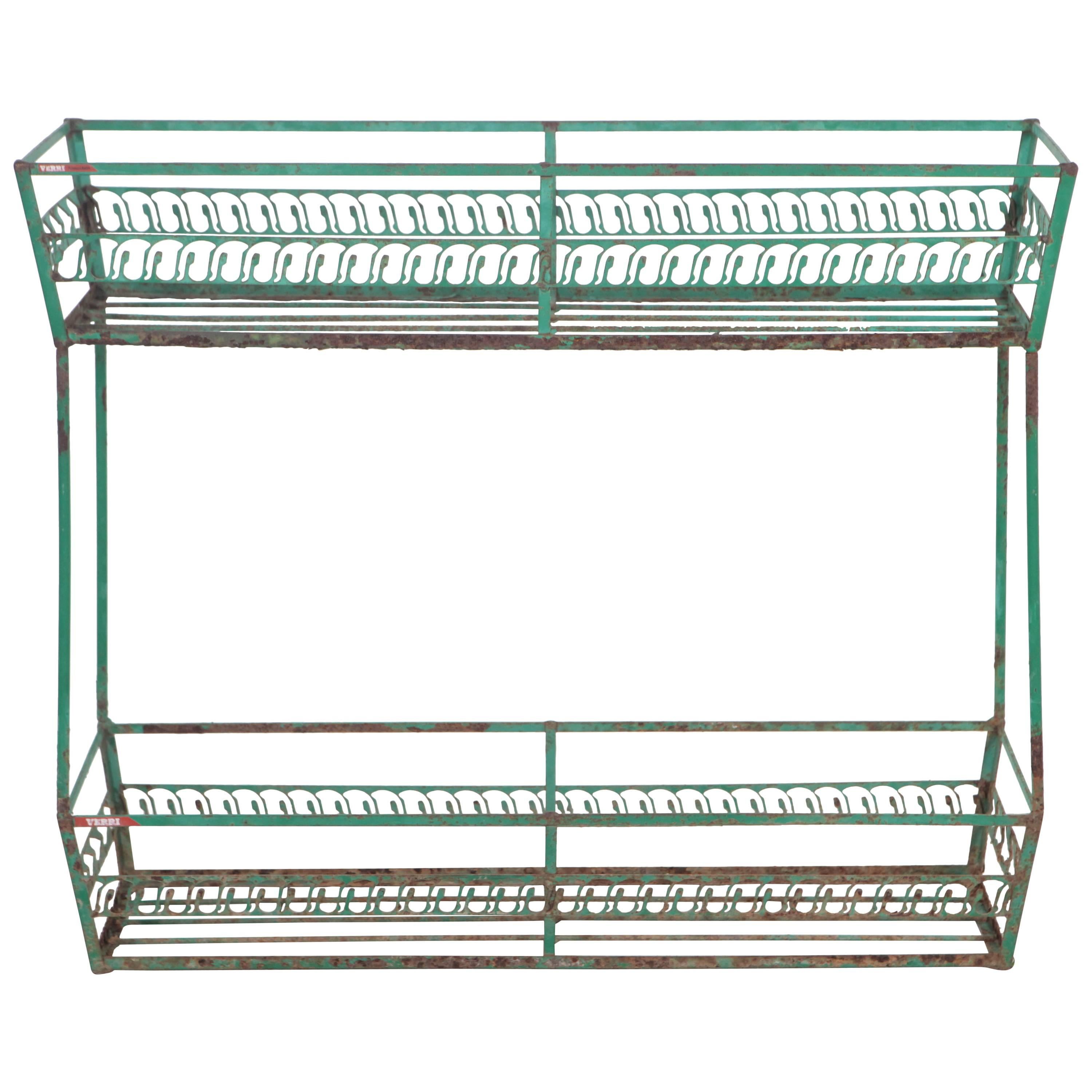 Vintage Italian Green Metal Plant Stand at 1stDibs