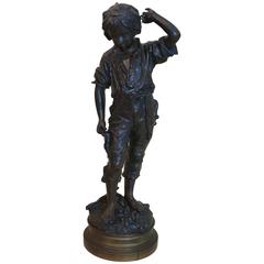 19th Century French Bronze Figure of a Boy