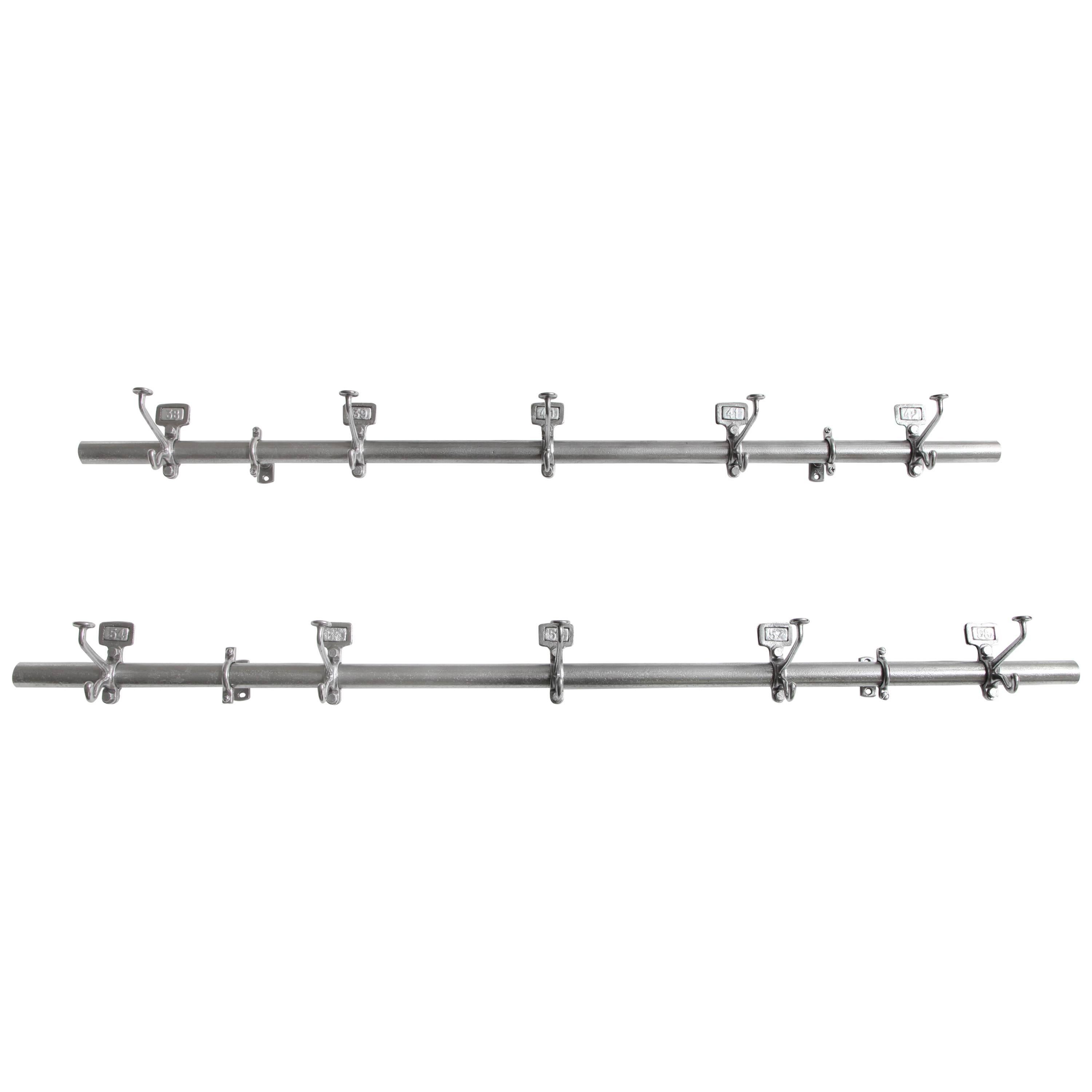 French Linear Wall Mounted Coat or Hat Rack