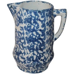 19th Century Sponge Ware Pitcher from Pennsylvania