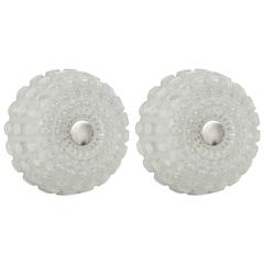 Pair of Geometric Glass Sconces by Limburg 8
