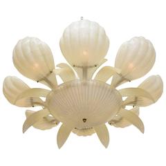 Vintage Murano Glass Chandelier by Seguso