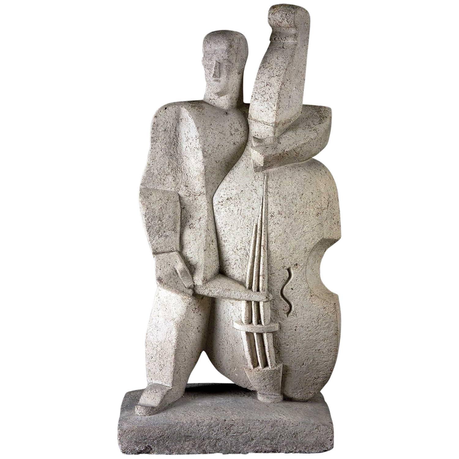 Pablo Curatella Manes Sculpture "Le Contrebassiste, " 1922 For Sale