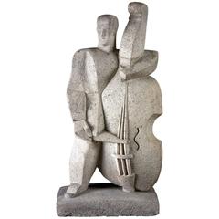 Pablo Curatella Manes Sculpture "Le Contrebassiste, " 1922