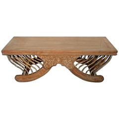 Vintage Teakwood Carved Table