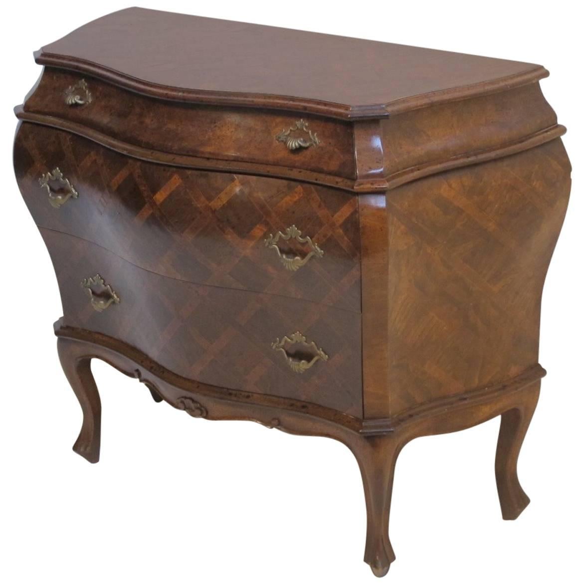 Italian Bombe Parquetry Commode