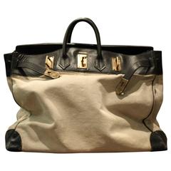 Hermès Birkin 55 Travel HAC Black Ardennes Gold Hardware