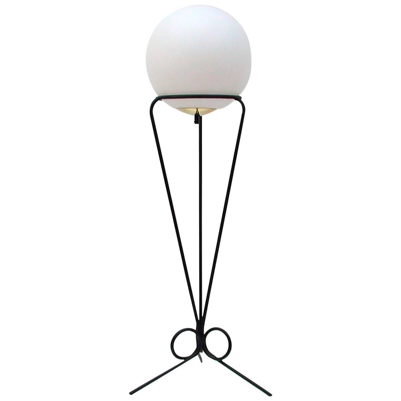 French, 1950s Moon Floor Lamp in the Manner of Jean Royère