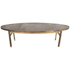 Philip and Kelvin LaVerne Oblong "Chan Series" Bronze Cocktail Table 2