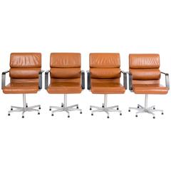 Kukkapuro Set of Four Chairs in Cognac Leather Miami