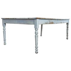 Very Large Painted Dining Table