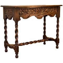 19th Century English Oak Carved Console