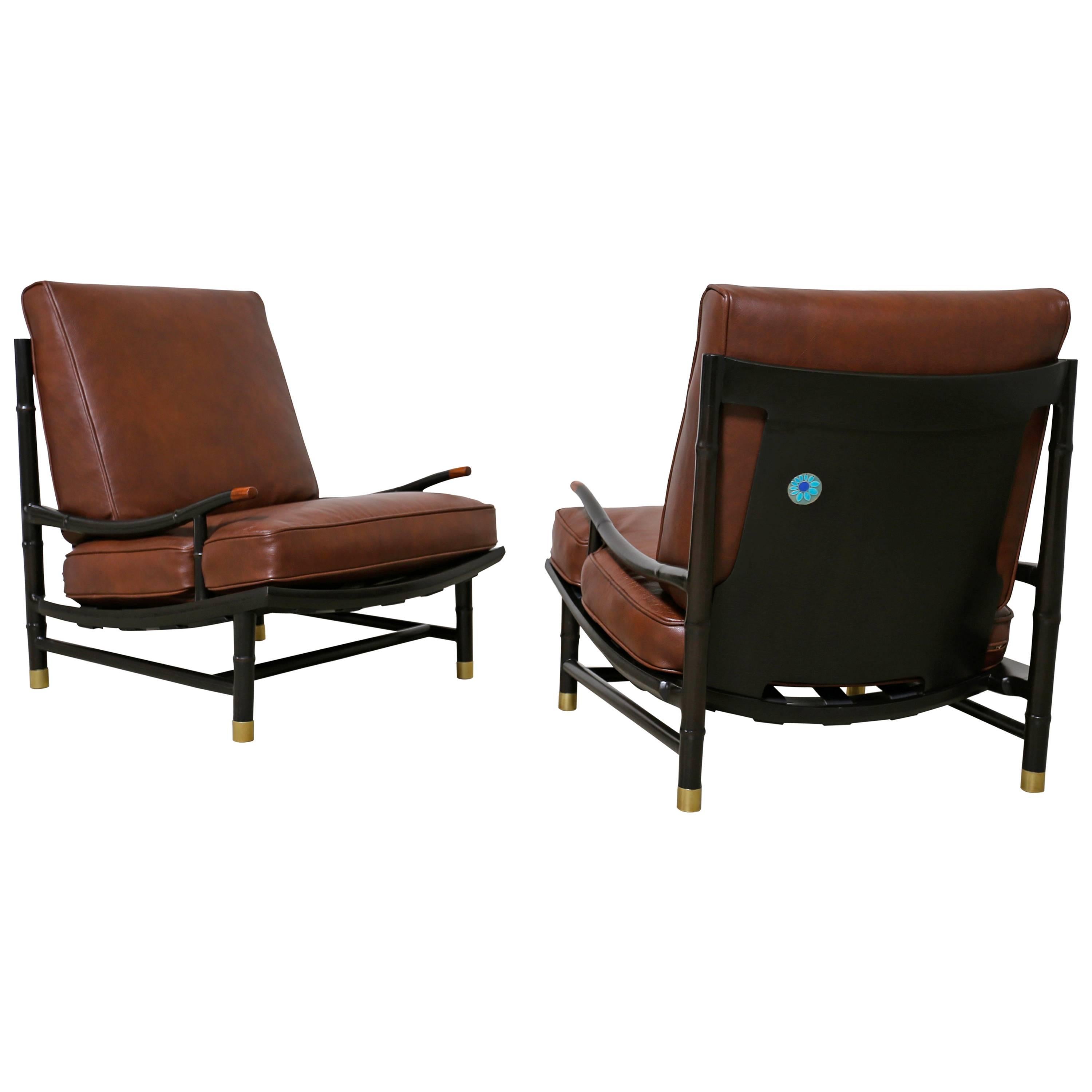 Rare Lounge Chairs by Frank Kyle with Accents by Maggie Howe 