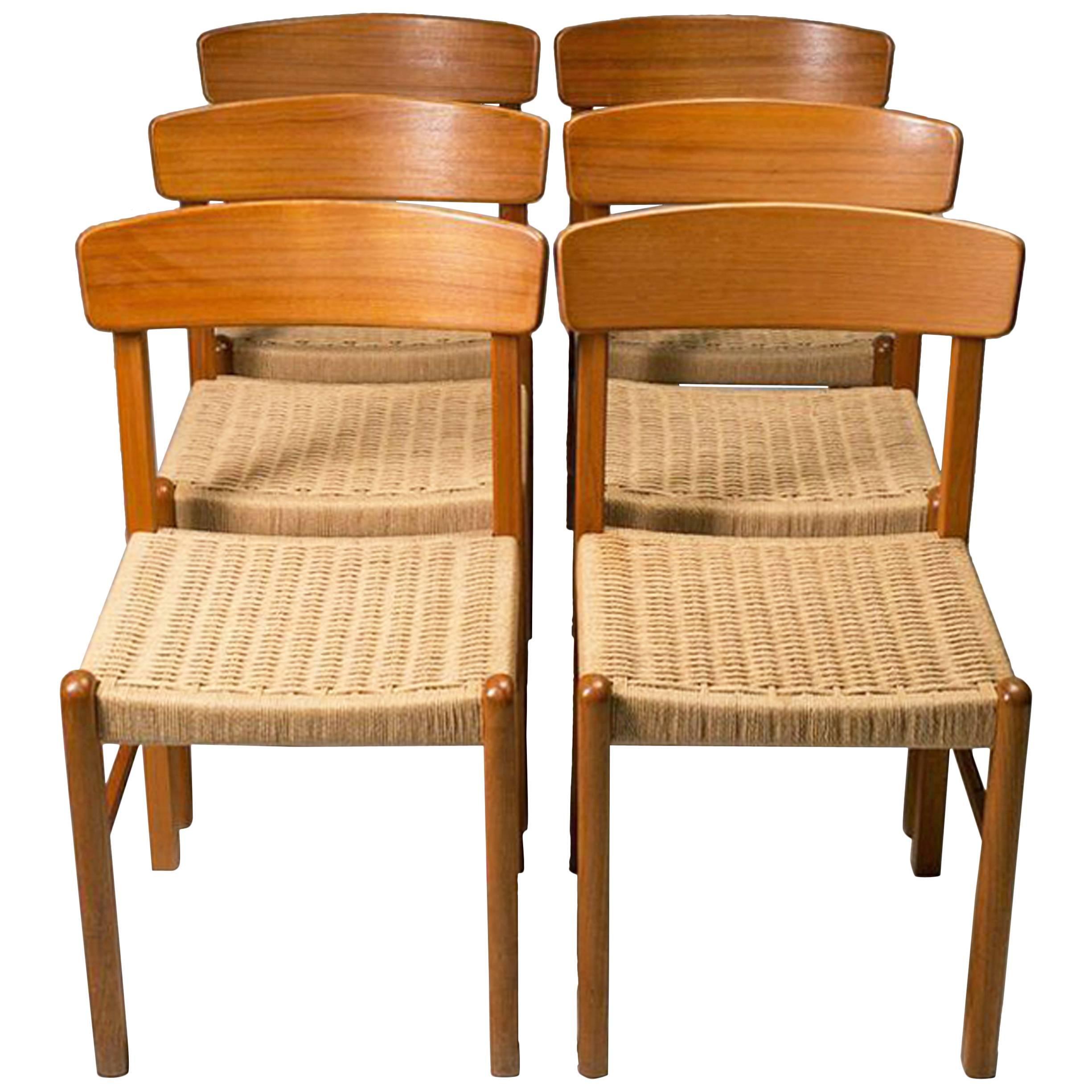 Postmodern Set of Six Dining Chairs in the style of Benny A. Linden