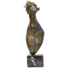 Bronze Sculpture Representing a Young Woman by Clemente Ochoa