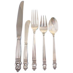 Royal Danish, International Sterling Silver Flatware Set Eight Service Luncheon