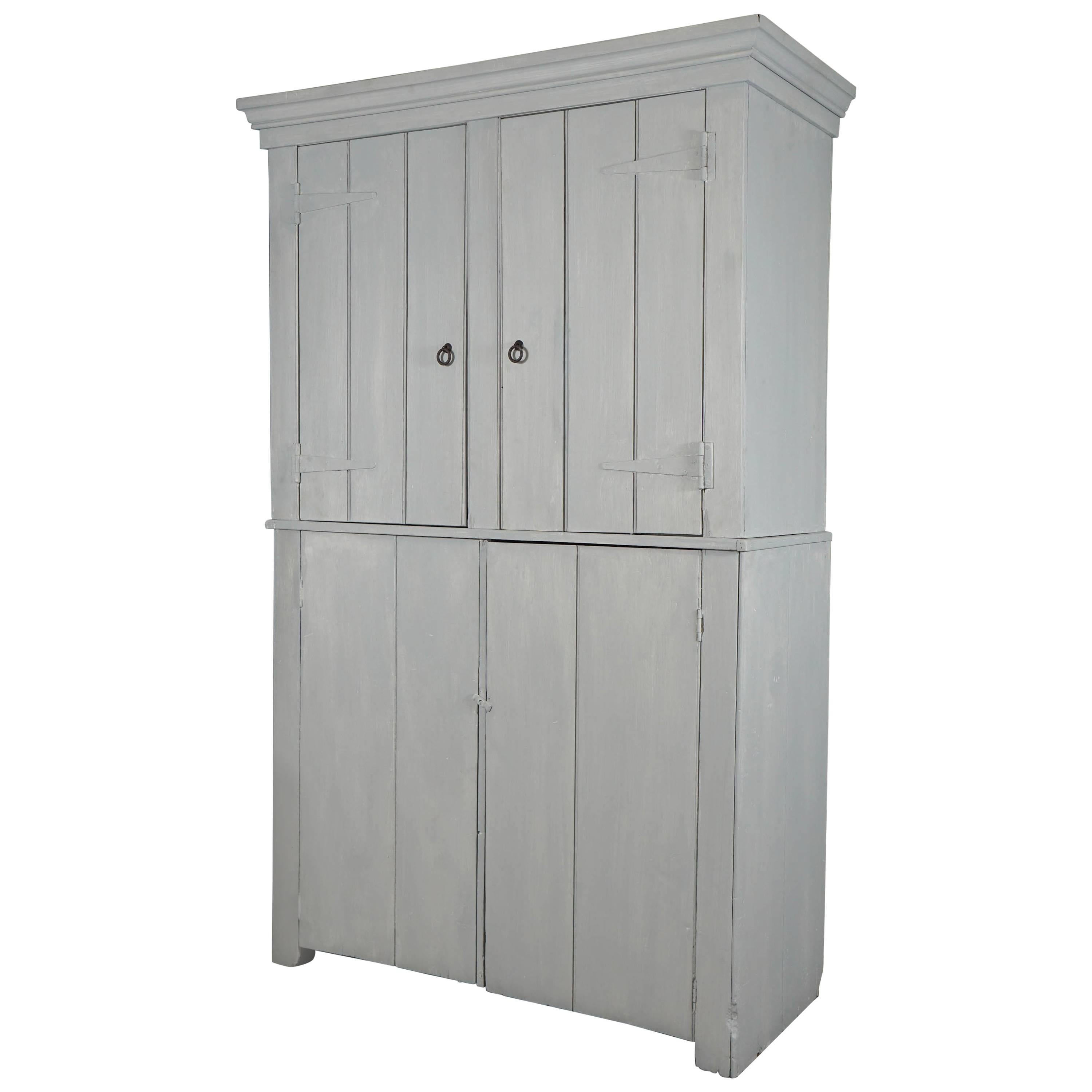 Painted Antique American Country Cupboard