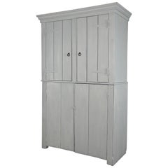 Painted Antique American Country Cupboard