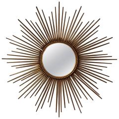 Miroir en verre doré de Chaty Vallauris