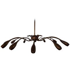 Brass Chandelier by Torlasco 8