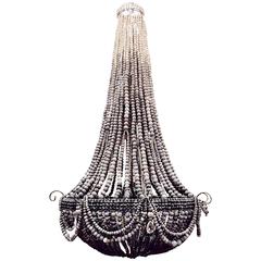 Clay Beaded Elongated Ombre Chandelier