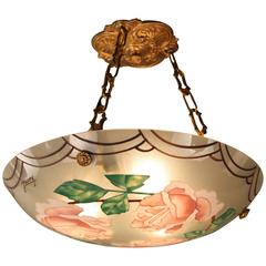 Signed 1930s Pendant Chandelier