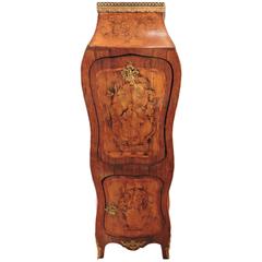 18th Century French Ormolu-Mounted, Louis XV Style Bombe Secretaire Abbatant