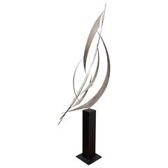 Curtis Jere Abstract Freestanding Sculpture in Stainless Steel