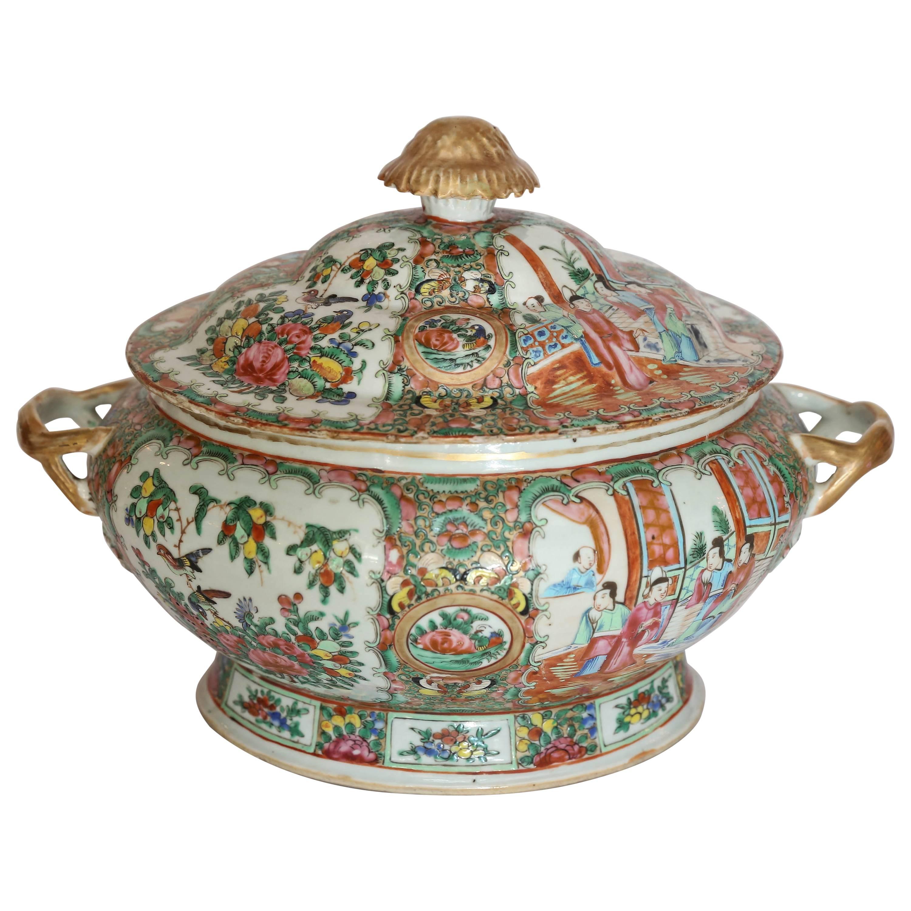 Rose Medallion Chinese Export Tureen