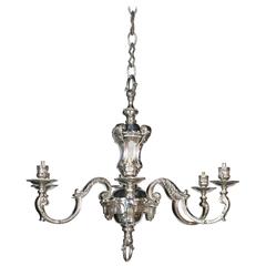 French Silver Plate Chandelier