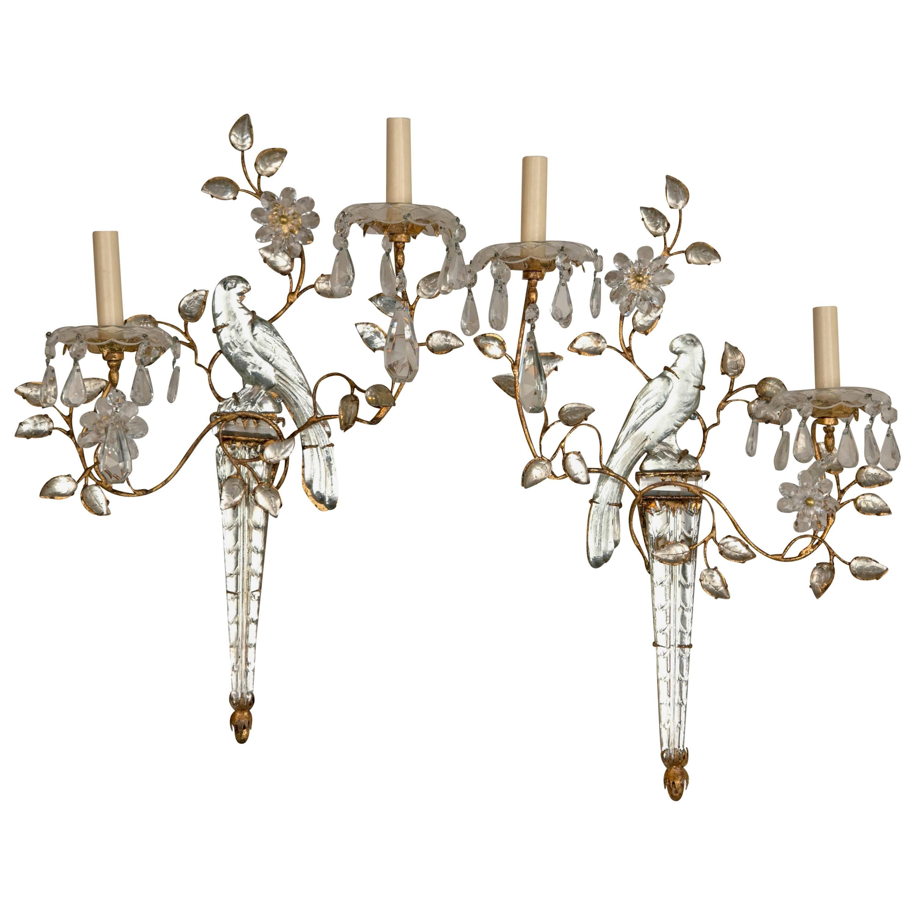 Pair of French Two-Light Sconces For Sale
