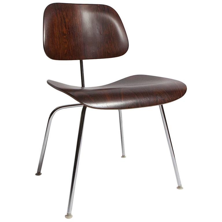 Charles Eames Rosewood DCM Chair, Manufactured by Herman Miller at 1stDibs