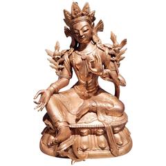 Gilt-Bronze Figure of Green Tara 12