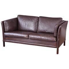 Midcentury Danish Leather Sofa