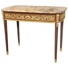 Late 19th Century Louis XVI Style Gilt Bronze-Mounted Center Table 9