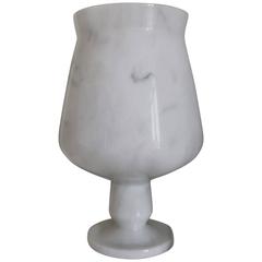 White Marble Urn Form Table Lamp