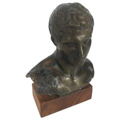 Diminutive Bronze Bust of Apollo