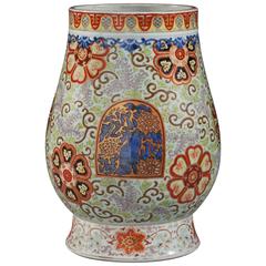 Fine Polychrome Arita Vase