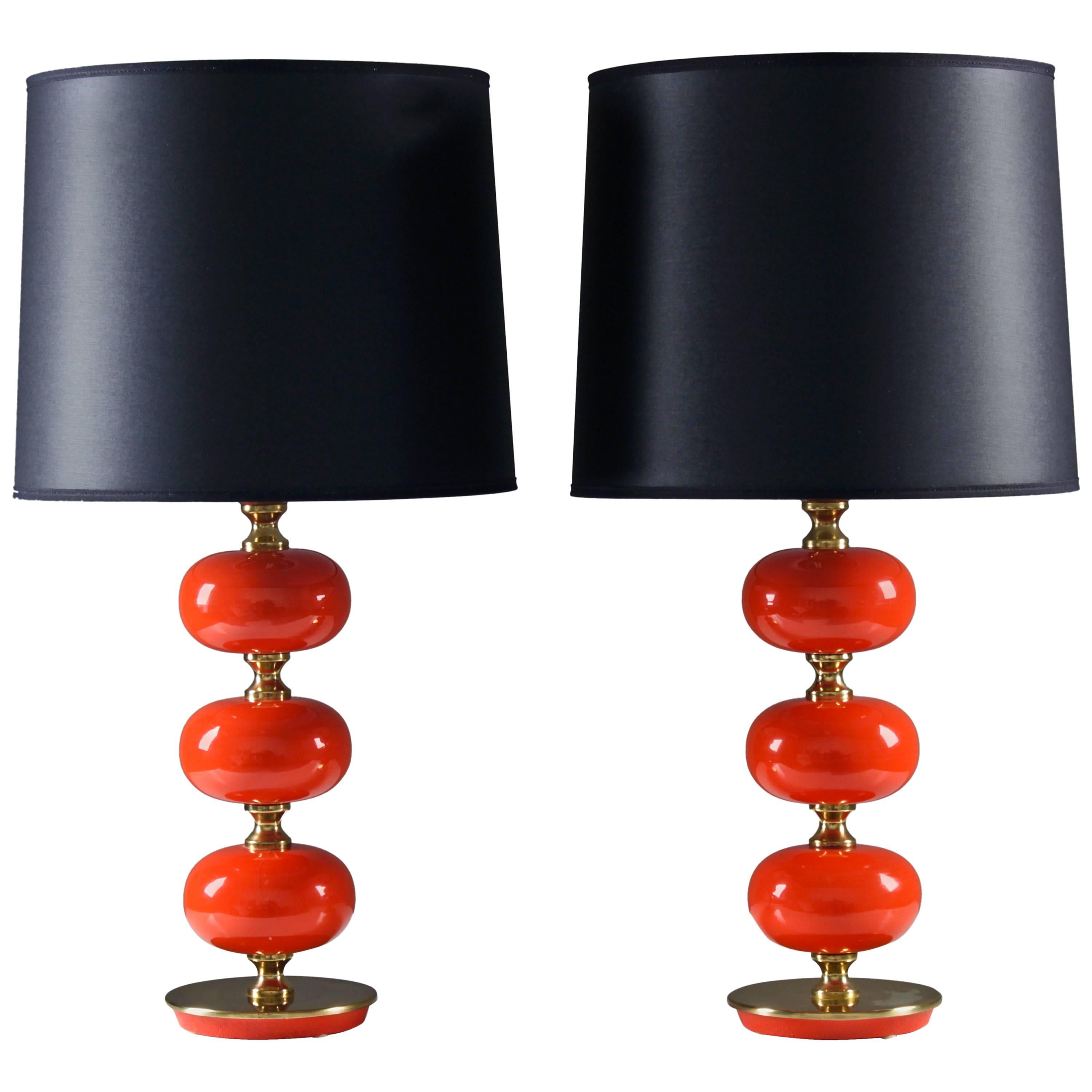 Pair of Swedish Table Lamps by Stilarmatur Tranås For Sale