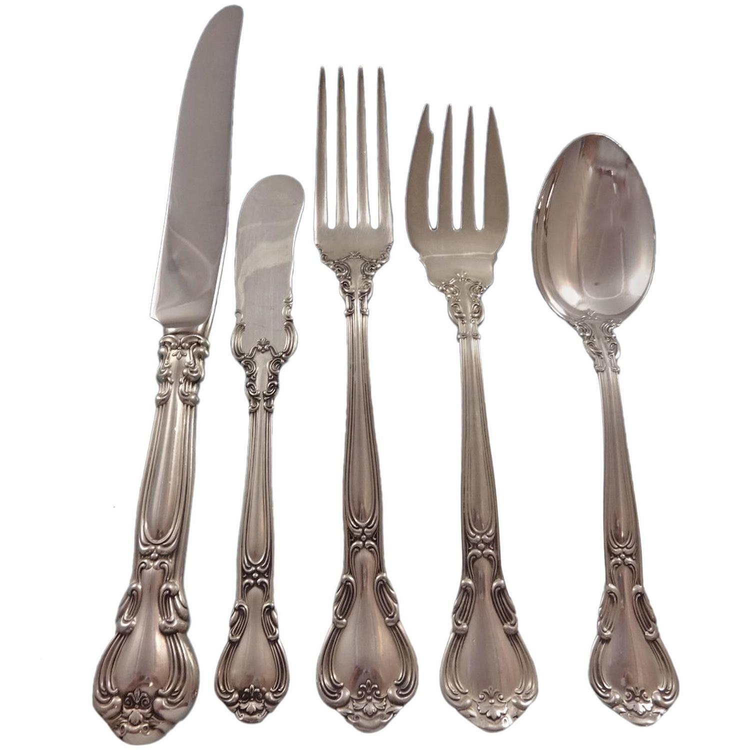 Chantilly by Gorham Sterling Silver Flatware Set for 12 Service, 63