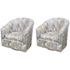 Pair of Milo Baughman Swivel Chairs, 1970s, USA 4