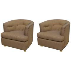 Gorgeous Pair of Milo Baughman Swivel or Roller Chairs, 1970s, USA 7