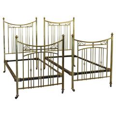 Pair of all Brass Beds from Heals - MPS14