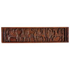 Evelyn and Jerome Ackerman Carved Wood Panel