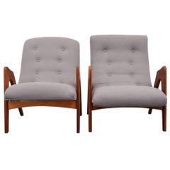 Pair of His and Hers Pearsall Lounge Chairs, USA, 1960s