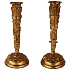 Pair of French 19th Century Candlesticks
