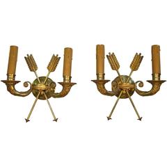 Pair of 19th Century French Empire Style Bronze Appliques 2