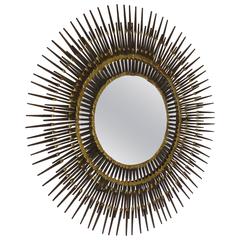 Handmade Brutalist Sunburst Wall Mirror by Bela 7